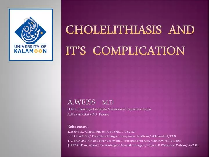 cholelithiasis and it s complication