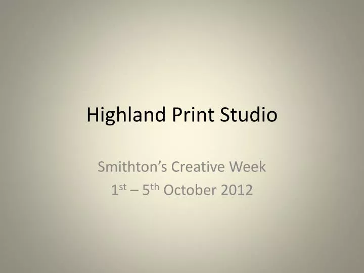 highland print studio