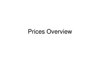 prices overview