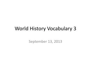 world history vocabulary 3