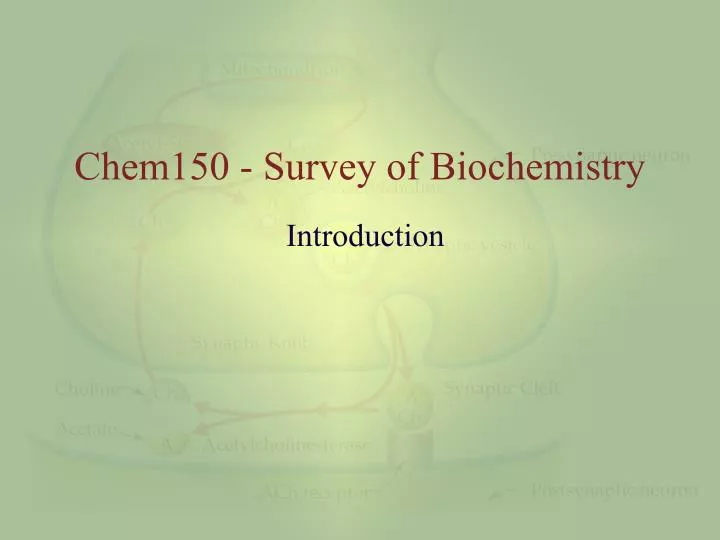 chem150 survey of biochemistry