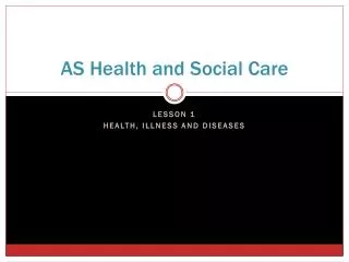 AS Health and Social Care