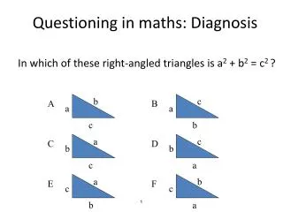 Questioning in maths: Diagnosis