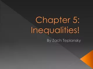 chapter 5 inequalities