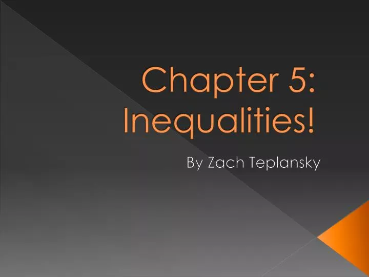 chapter 5 inequalities
