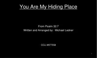 You Are My Hiding Place