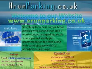 Searching for a best europa hotel gatwick with parking then