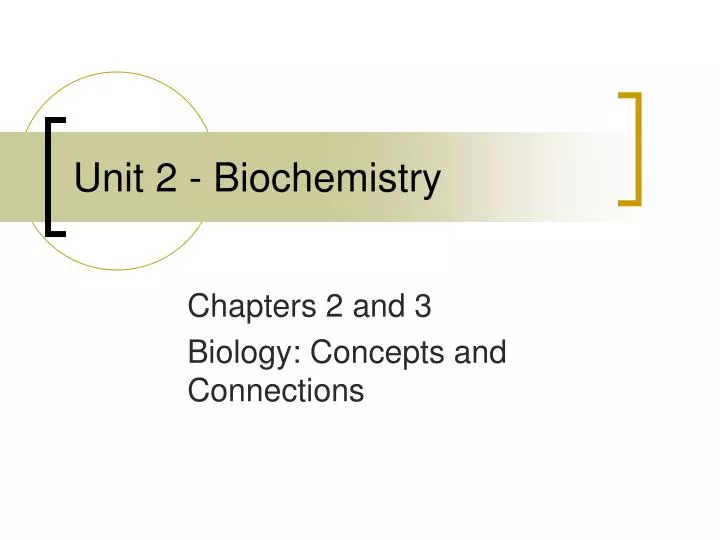 unit 2 biochemistry