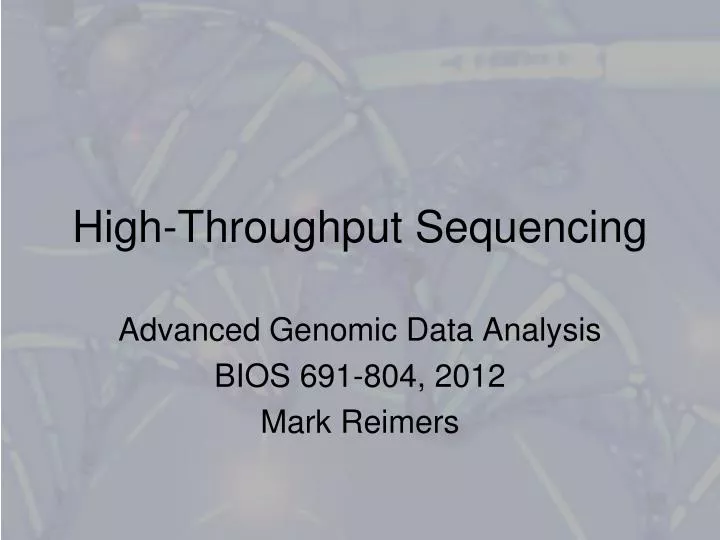 high throughput sequencing
