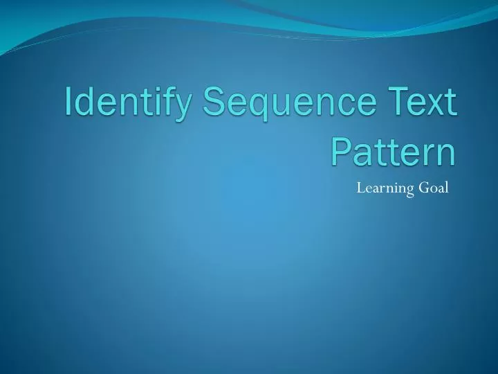 identify sequence text pattern