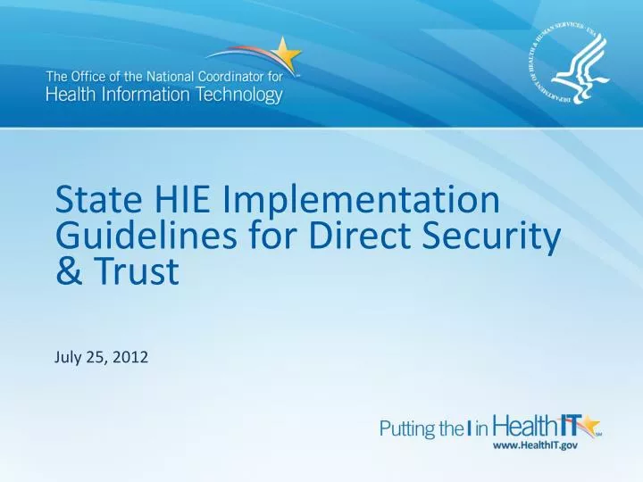 state hie implementation guidelines for direct security trust