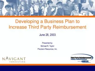 developing a business plan to increase third party reimbursement