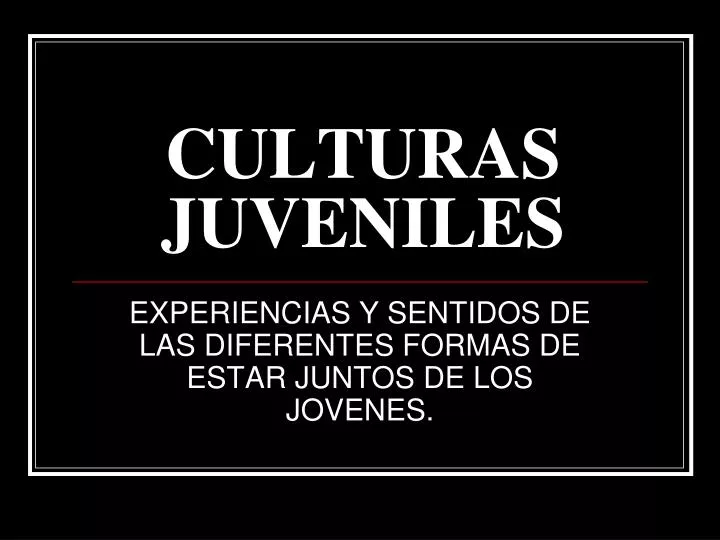 culturas juveniles