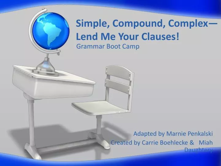 simple compound complex lend me your clauses