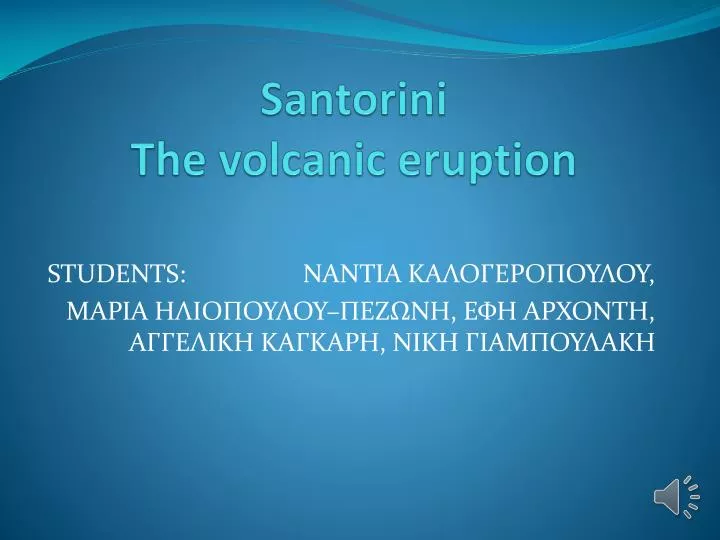 santorini the volcanic eruption