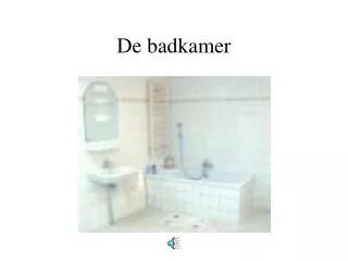 de badkamer