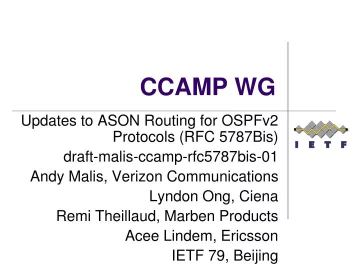 ccamp wg