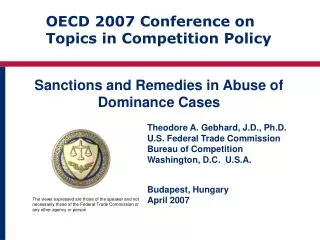 Sanctions and Remedies in Abuse of Dominance Cases