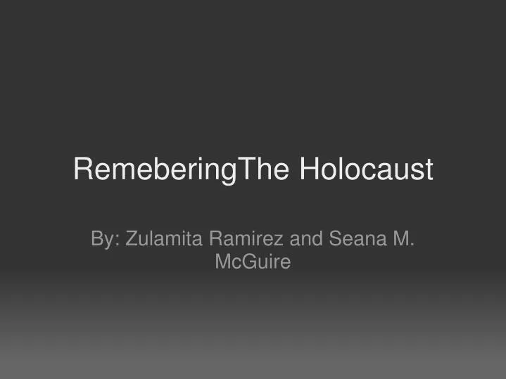 remeberingthe holocaust