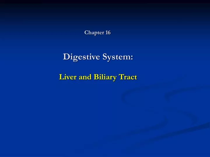 digestive system liver and biliary tract