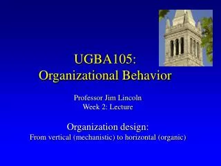 UGBA105: Organizational Behavior