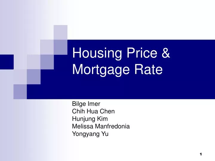 housing price mortgage rate