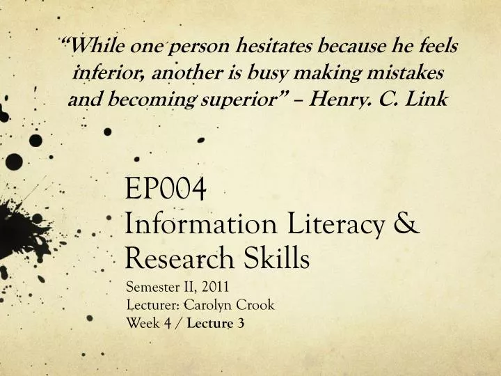 ep004 information literacy research skills