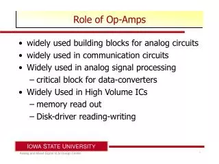 Role of Op-Amps
