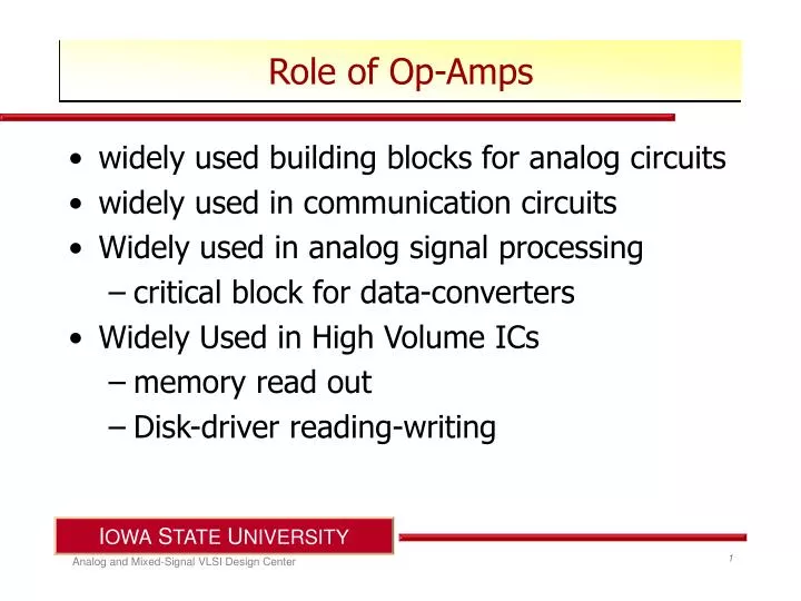 role of op amps