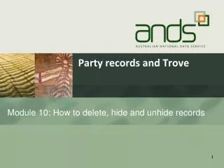 Party records and Trove