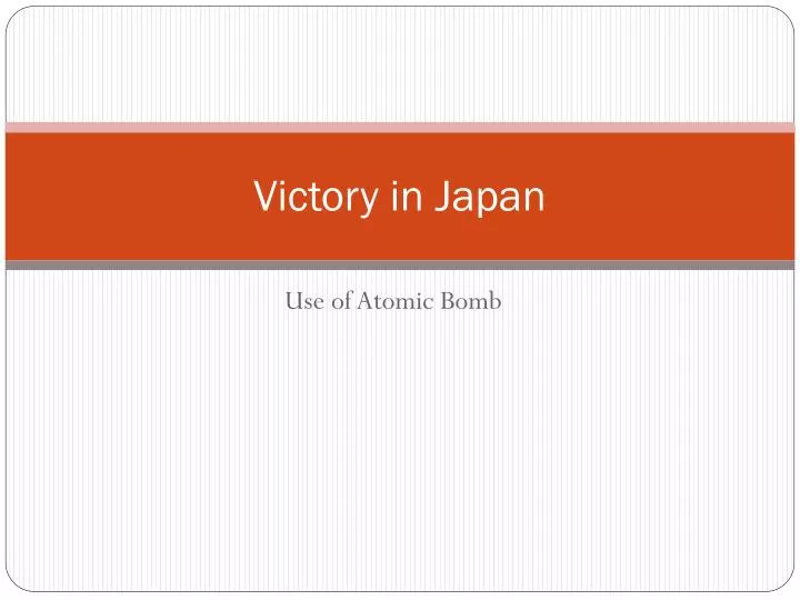 victory in japan