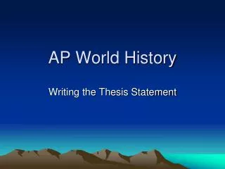 ap world history