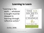 ### 
Enhancing Learning Through Reflective Action: Insights from Loertscher & Koechlin

### - slide 1