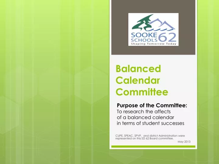 balanced calendar committee