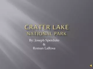 Crater Lake National park