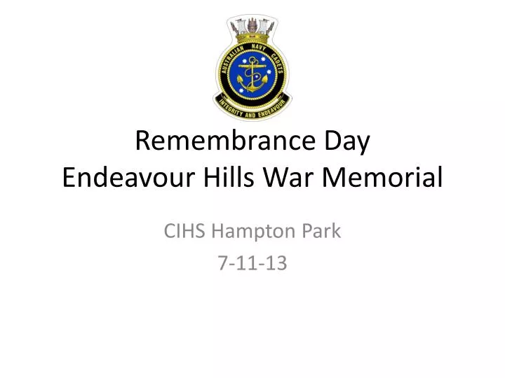 remembrance day endeavour hills war memorial