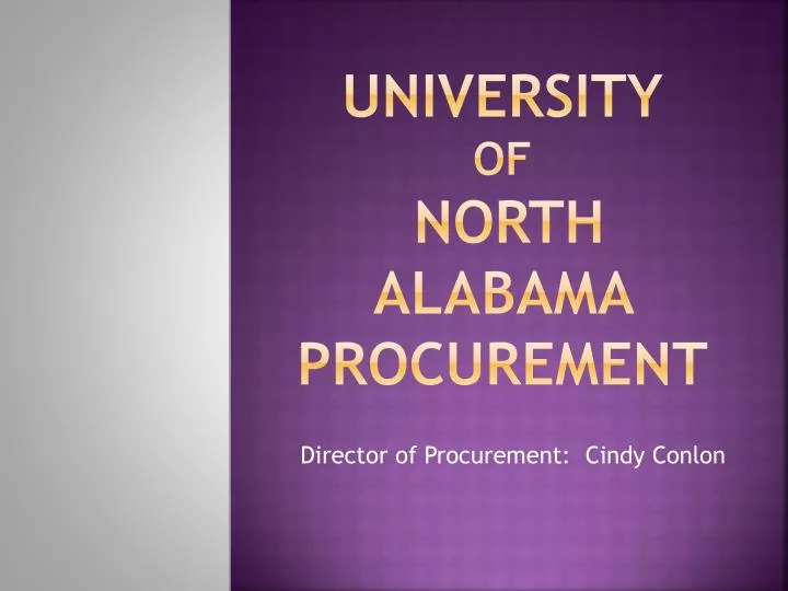 university of north alabama procurement