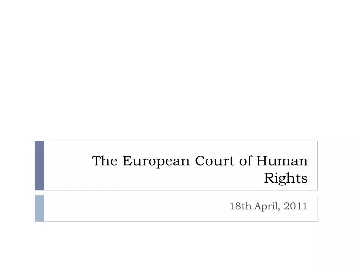 the european court of human rights