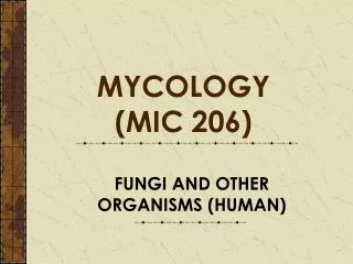 FUNGI AND OTHER ORGANISMS (HUMAN)