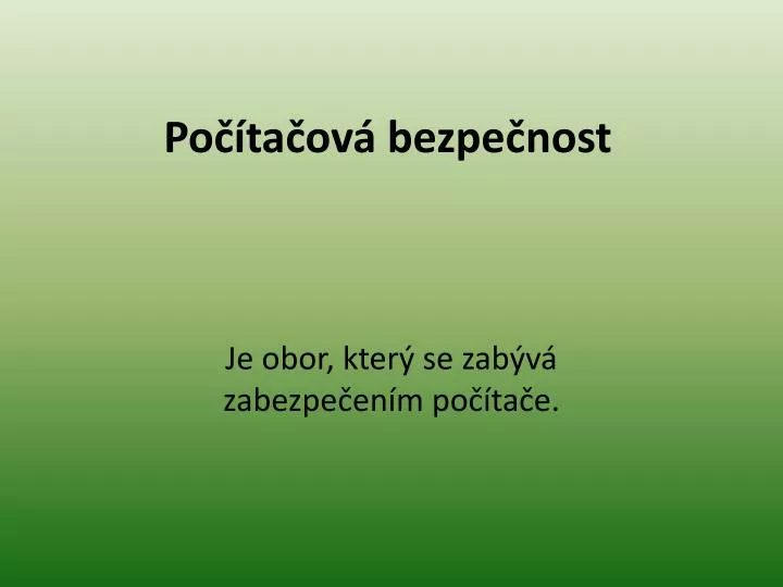 po ta ov bezpe nost