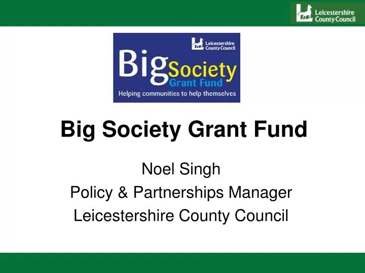 big society grant fund