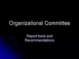 Organizational Committee