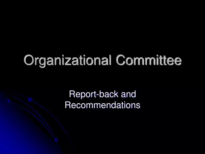 organizational committee