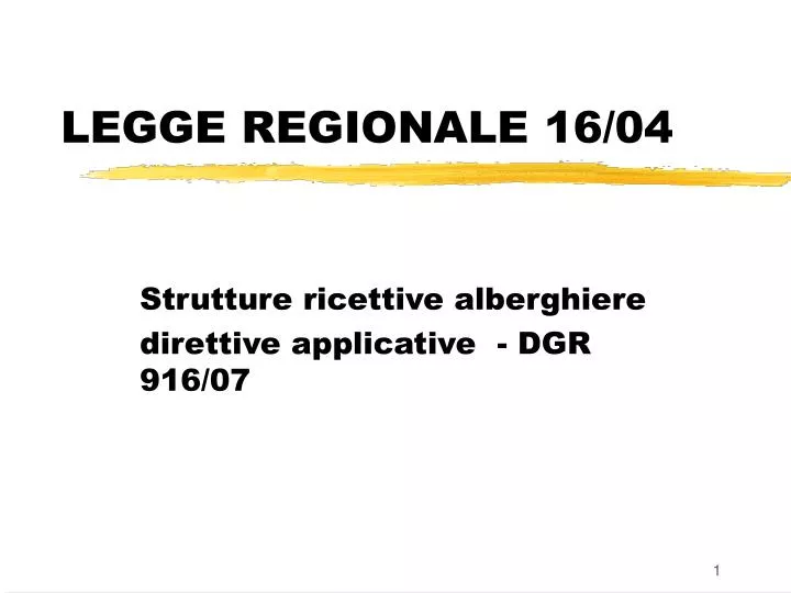 legge regionale 16 04