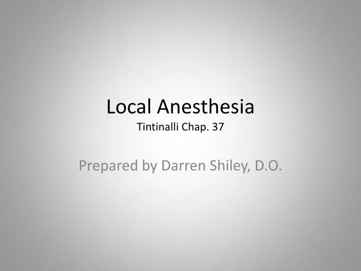 local anesthesia tintinalli chap 37