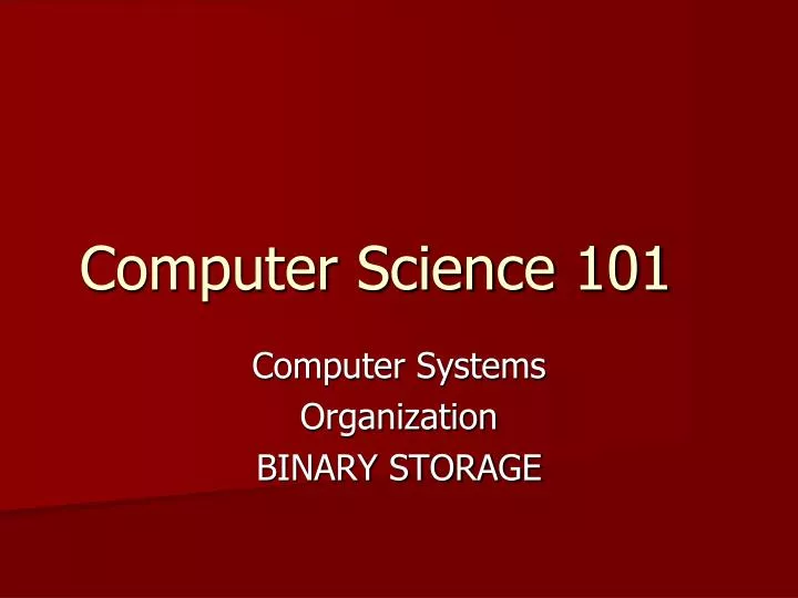 computer science 101