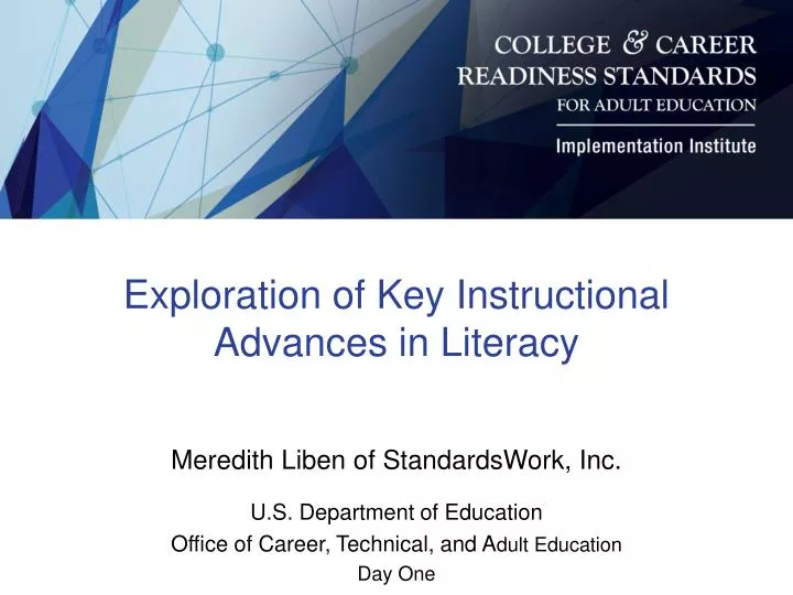 exploration of key instructional advances in literacy