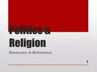 Politics &amp; Religion