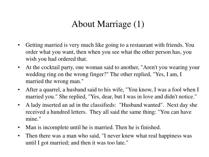 about marriage 1