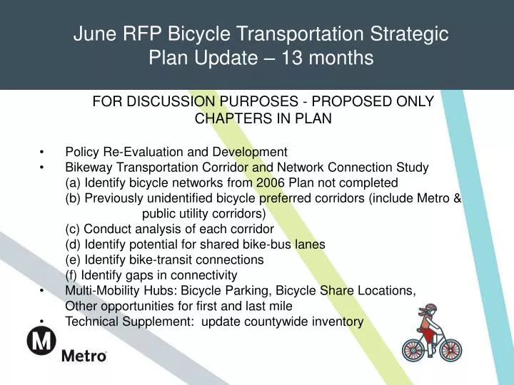 june rfp bicycle transportation strategic plan update 13 months